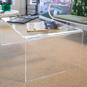 Tavolino a ponte cm 80x60 tavolo da salotto in plexiglass trasparente