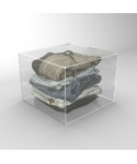 Transparent acrylic container box 80x30 cm in various heights.