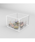 Scatola contenitore cm 55x40 in plexiglass trasparente varie altezze.