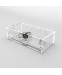 Caja contenedora de metacrilato transparente de 60x20 varias alturas.