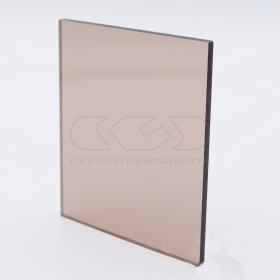 Plexiglass colorato fumè marrone trasparente  acridite 913 cm 150x100.