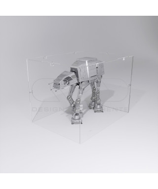 Economic 40x35 transparent acrylic showcase to assemble.
