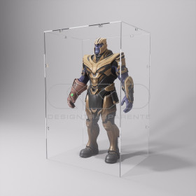 Economic 45x35 transparent acrylic showcase to assemble.