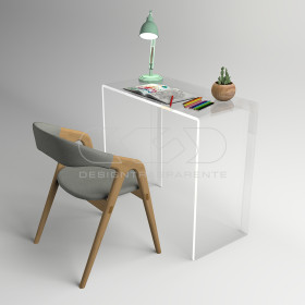 OFFERTA Consolle scrivania cm 70x20h85 in plexiglass trasparente.