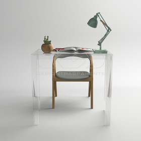 OFFERTA Consolle scrivania cm 70x20h85 in plexiglass trasparente.