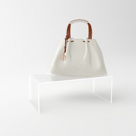 Acrylic 40 cm display stand products riser for showrooms and shops.