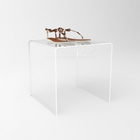 Acrylic 40 cm display stand products riser for showrooms and shops.