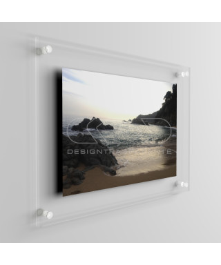 Frame with acrylic panels and spacers.