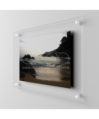 Frame with acrylic panels and spacers.