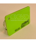 Lastra Plexiglass verde acido pieno Policril 320017 su misura.