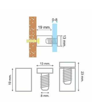 Frame cm 40 with acrylic panels and spacers.