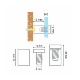 Frame cm 40 with acrylic panels and spacers.
