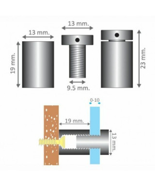 Frame cm 70 with acrylic panels and spacers.