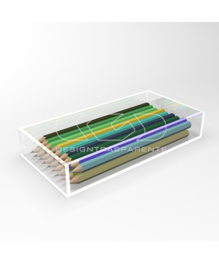 Caja contenedora de metacrilato transparente de 30x20 varias alturas.