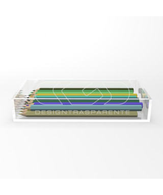 Caja contenedora de metacrilato transparente de 30x20 varias alturas.