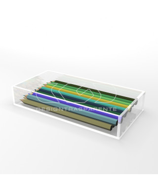 Caja contenedora de metacrilato transparente de 30x20 varias alturas.