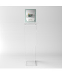 Transparent plexiglass lectern for menu notice holder for A4 vertical.
