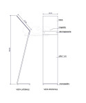 Transparent plexiglass lectern for menu notice holder for A4 vertical.