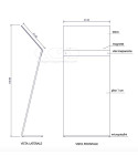 Transparent plexiglass lectern for menu notice holder for A3 horizonta