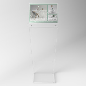 Atril para menús avisos en metacrilato transparente para A4 horizontal