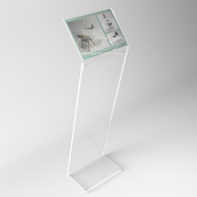 Atril para menús avisos en metacrilato transparente para A4 horizontal