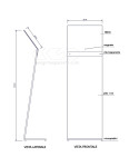 Transparent plexiglass lectern for menu notice holder for A4 horizonta