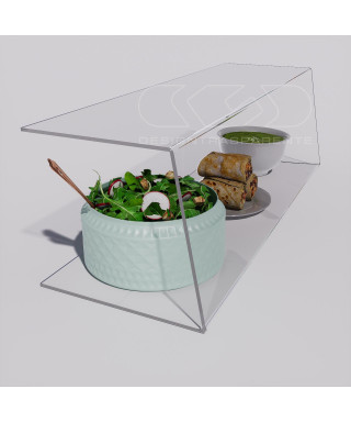 Plexiglass food display case cm 100 countertop sneeze guard.