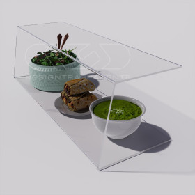 Vitrina cm 100 protectora de alimentos mampara en metacrilato.