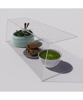 Vetrina cm50 parafiato da banco per alimenti in plexiglass trasparente