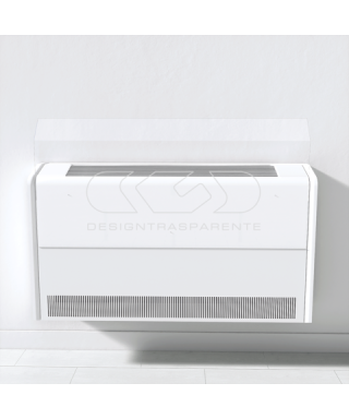 Air deflector 100for floor-standing fan coil in transparent plexiglass
