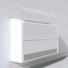 Air deflector 100for floor-standing fan coil in transparent plexiglass