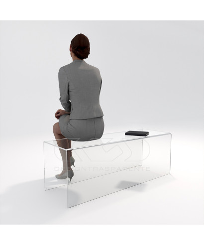 75 cm Transparent Plexiglass Bench High Quality for Indoor & Outdoor.