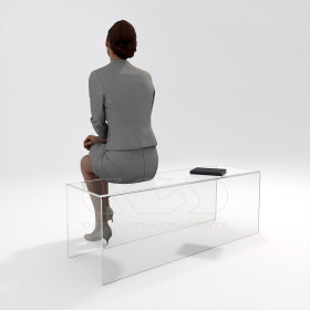 75 cm Transparent Plexiglass Bench High Quality for Indoor & Outdoor.