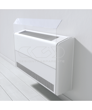 Deflettore 130 deviatore aria per fancoil in plexiglass trasparente.