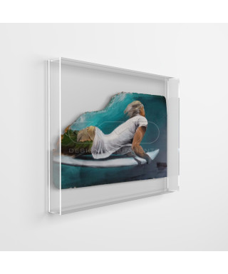 OFFERTA Tele e quadri cm50x60 box di protezione cornice in plexiglass.