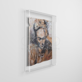 OFFERTA Tele e quadri cm50x60 box di protezione cornice in plexiglass.
