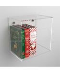 Cube shelf cm 35 in transparent acrylic wall display unit.