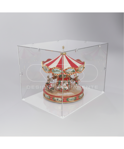 Teca 25x25 vetrinetta economica in plexiglass trasparente da montare.