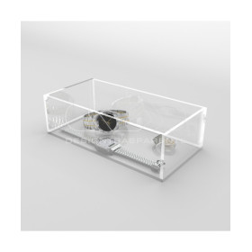 OFFERTA Scatola contenitore cm 25x10h15 in plexiglass trasparente.