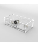 OFFERTA Scatola contenitore cm 25x10h15 in plexiglass trasparente.