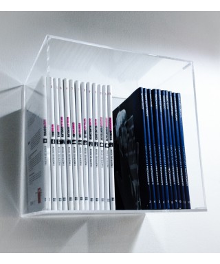 OFFERTA Mensola Cubo cm 30X30H35 in plexiglass trasparente espositore.