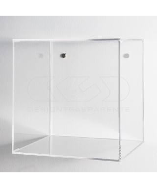 OFFERTA Mensola Cubo cm 30X30H35 in plexiglass trasparente espositore.