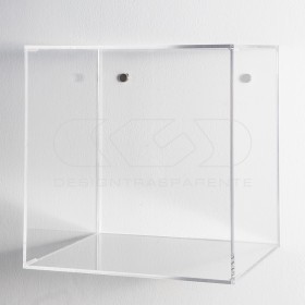 OFFERTA Mensola Cubo cm 30X30H35 in plexiglass trasparente espositore.