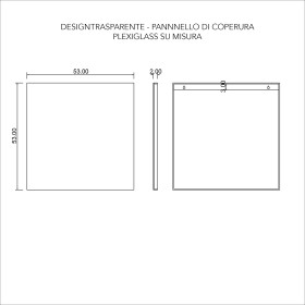 Pannello ci copertura in plexiglass bianco opale su misura Ferla.