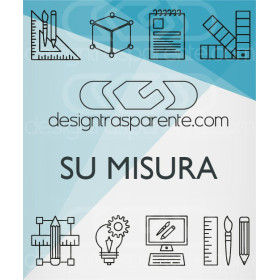 Contenitore in plexiglass bianco opal su misura come disegno Zinna.