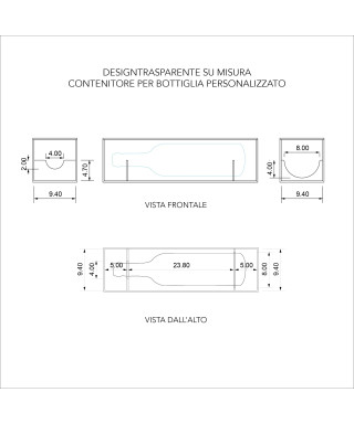 50 Scatole in plexiglass arancione personalizzate come disegno Exein.