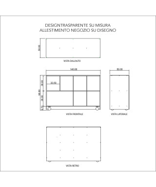 Allestimento negozio in plexiglass rif Pausa Audaz come da disegni.
