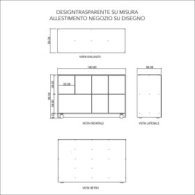 Allestimento negozio in plexiglass rif Pausa Audaz come da disegni.