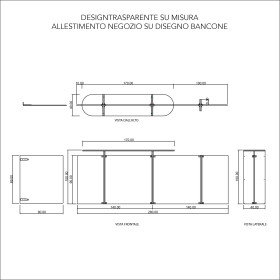 Allestimento negozio in plexiglass rif Pausa Audaz come da disegni.
