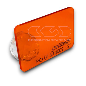 Policril 21002 Transparent Orange Acrylic sheets and panels cm 150x10.